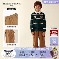 TEENIE WEENIE Kids小熊童装男童时尚束脚工装风卫裤 米色 120cm