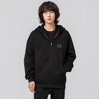 加绒连帽开衫拉链卫衣男20潮流印花男女同版