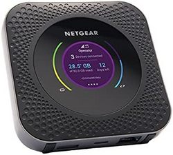 NETGEAR 美国网件 Nighthawk M1 4G LTE WiFi 移动热点 (MR1100-100NAS) – 速度高达 1Gbps 最适合与 AT&T 和 T-Mobile 配合使用 最多可连接 20 个设备 随时随地提供安全的无线网络