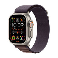 限地区：Apple 苹果 Watch Ultra2 智能手表 GPS+蜂窝版 49mm 钛金属 靛蓝色 高山回环表带 大号