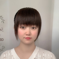 百魅丝辫子发箍刘海一体真发自然前额头帘鬓角遮白发碎齐假发片女