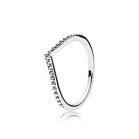 PANDORA 潘多拉 心愿连珠925银戒指196315个性时尚简约对戒饰品 心愿连珠 44mm