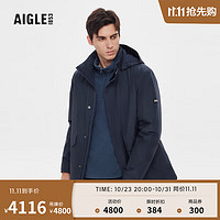 AIGLE【抢先购】艾高冬GORE-TEX防风防雨保暖户外棉服男士外套 帝国深蓝 AQ393 L(180/96A)