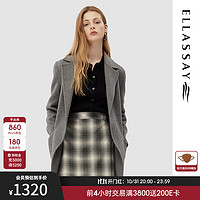 ELLASSAY歌力思时尚西装式呢子大衣女EWD344D01600 深雾灰（11.10） S