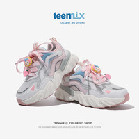 TEENMIX 天美意 儿童运动鞋软底大童跑步鞋子 粉色 28码