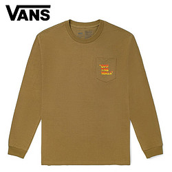 VANS 范斯 简约LOGO休闲宽松男女情侣长袖潮流T恤VN0A5E5KDZ9 VN0A5E5KDZ9 M