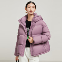 轻暖白鸭绒羽绒服女装冬季小个子加厚短款连帽外套