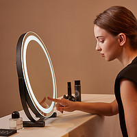 化妆镜台式桌面led灯智能充电补光家用欧式简约ins风可旋转美妆镜