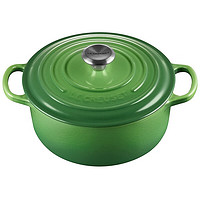 LE CREUSET 酷彩 法国进口纯铸铁圆形汤锅炖锅24cm 翠竹绿