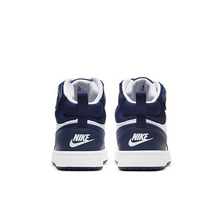 NIKE 耐克 Court Borough Mid 2 (GS) 大童运动板鞋 CD7782-107 蓝/白 36.5