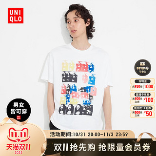 优衣库 男装/女装(UT)ARCHIVE印花T恤(短袖安迪 沃霍尔) 463151