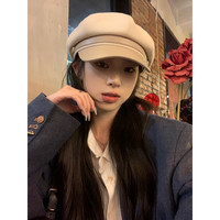 INTHEDREAM 冬季毛呢八角帽子女画家贝雷帽鸭舌ins百搭显脸小