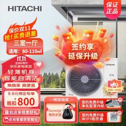 HITACHI 日立 中央空调一拖四 5匹隐藏家用变频空调  EXPro II系列多联机 一级能效 小5匹一拖四