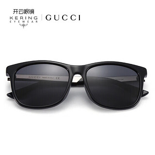 GUCCI 古驰 太阳镜男 运动墨镜开车醋酸板材黑色方框GG0695SA 001