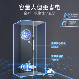 Haier 海尔 电冰箱家用600L对开双门大容量变频一级能效风冷无霜银色