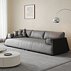 意大利baxter沙发极简真皮hard&soft slim高端设计直排三人位沙发