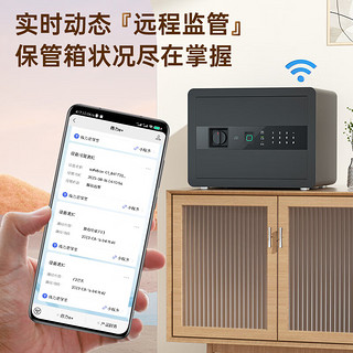 deli 得力 指纹密码WiFi保管箱保险柜 30cm