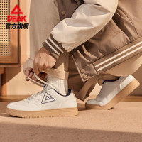 PEAK 匹克 男鞋季皮面低帮休闲板鞋男春秋运动小白鞋