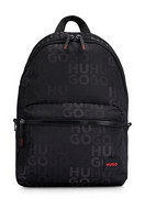 HUGO BOSS 品牌标识橡胶饰片堆叠风徽标图案背包