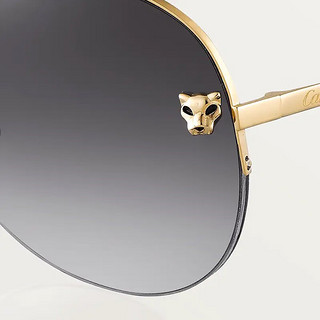 卡地亚（Cartier ）墨镜 太阳眼 男女同款  金框灰片 周年预定 CT0065S 001金色镜框灰色镜片尺寸60MM