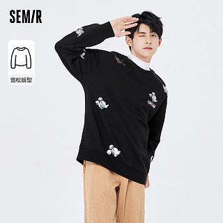 Semir 森马 卫衣男宽松卡通满印潮流时尚圆领