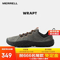 MERRELL 迈乐 经典户外休闲鞋男女款WRAPT新款系带防滑耐磨舒适休闲轻便裸足鞋 J036009 灰色（男） 41