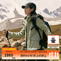 KOLON SPORT/可隆三合一防水夹克 女子户外透湿防风运动外套 【抓绒内胆】LKJK3WNT92-OG 绿 160/S