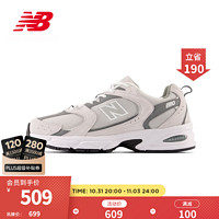 new balance NB23男鞋女鞋MR530系列复古休闲运动老爹鞋 灰白色 MR530CB 36(脚长22cm)