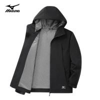 Mizuno 美津浓 户外休闲夹克男百搭青年男士连帽春秋装锋衣外套