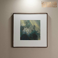 铜师傅 铜雕画手工錾刻牡丹花荷花山水画铜版画饰开业乔迁创意礼物限量版 花间梦事（55*55cm）