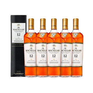 88VIP：MACALLAN 麦卡伦 12年 雪莉桶 单一麦芽 苏格兰威士忌 700ml*5瓶装