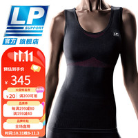 LP 女款压缩衣排汗透气瑜伽跑步紧身运动背心236Z 黑色 XL