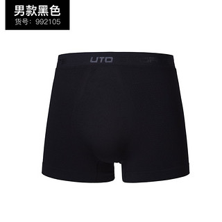UTO悠途 马拉松跑步男士户外速干运动平角内裤吸湿排汗coolmax 黑色（升级款） XXL