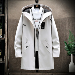 lpw秋装男士风衣中长款韩版潮流秋冬季夹克外套加绒加厚休闲男装衣服