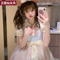 春日纪lolita全款原创设计碎花田园cla系洛丽塔夏季连衣裙短袖op