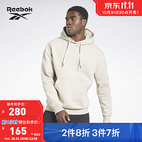 Reebok 锐步 官方男子HOODIE经典纯色简约修身齐腰舒适百搭连帽卫衣