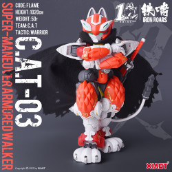 XIAOT 铁啸1/60超机动C.A.T 03号机劫火猫型拼装模型忍者猫高达