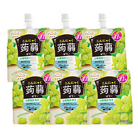 Tarami 国产蒟蒻果冻150g*6袋可吸袋装办公室小零食0脂低卡含膳食纤维 白葡萄味 6袋