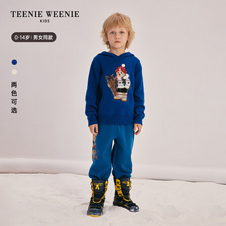 Teenie Weenie Kids小熊童装男女童宝宝连帽套头毛衣 象牙白 110cm