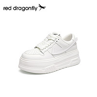 红蜻蜓 休闲板鞋女2023年新款小白鞋女款透气小众松糕厚底运动女鞋