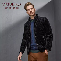 Virtue 富绅 棉衣男中长款外套加厚连帽保暖棉袄中年男士棉服爸爸冬装外套