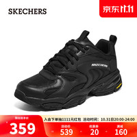 斯凯奇(Skechers)春季男户外运动鞋轻质休闲百搭老爹鞋894164 全黑色/BBK 40