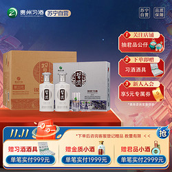 XIJIU 习酒 第三代银质 酱香型白酒 53度500ml*2瓶*3盒 礼盒整箱装