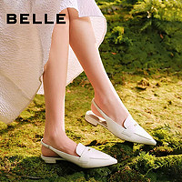 BeLLE 百丽 优雅通勤单鞋女夏新商场同款羊皮革气质后空凉鞋BG233BH2