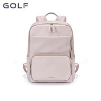高尔夫(GOLF)运动双肩包女士大容量休闲旅行背包防泼水通勤包包 款式2-皮粉