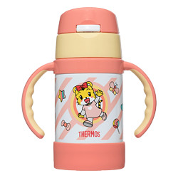 THERMOS 膳魔师 儿童316L保温杯带把手 粉色巧虎