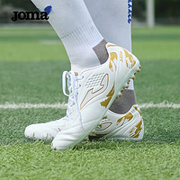 Joma 荷马 足球鞋男女成人青少年比赛MG钉防滑足球训练鞋 白金 43