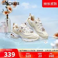 Skechers斯凯奇厚底老爹鞋女复古刺绣运动鞋149638NTMT自然色/多彩色37