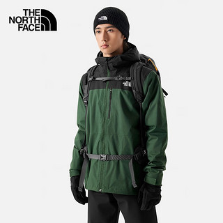 北面（The North Face）冲锋衣男三合一秋冬户外防水防风保暖外套【软壳内胆】 KII/绿色 L/175