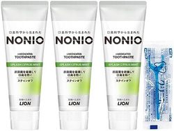 NONIO牙膏 溅柑橘薄荷 牙膏 氟 130克×3个 + 牙线